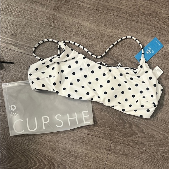 Cupshe Black and White Polka Dot Bikini - Picture 1 of 5